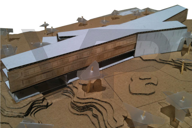 Parador de Palma de Mallorca . Maqueta del acceso