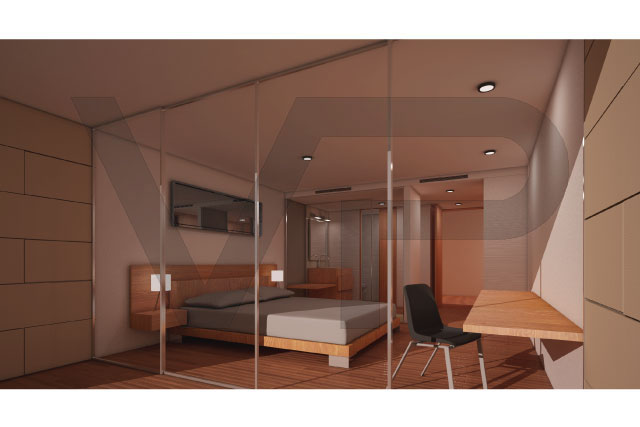 Parador de Palma de Mallorca - Infografía habitación de día