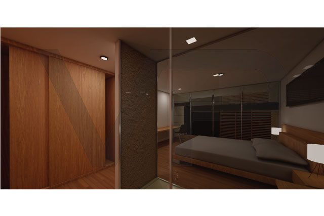 Parador de Palma de Mallorca - Infografía habitación de noche
