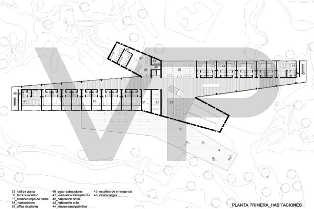Parador de Palma de Mallorca - Planos de la primera planta / Habitaciones